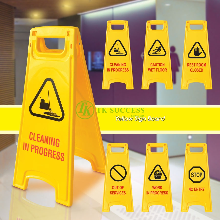 Yellow Caution Sign Board