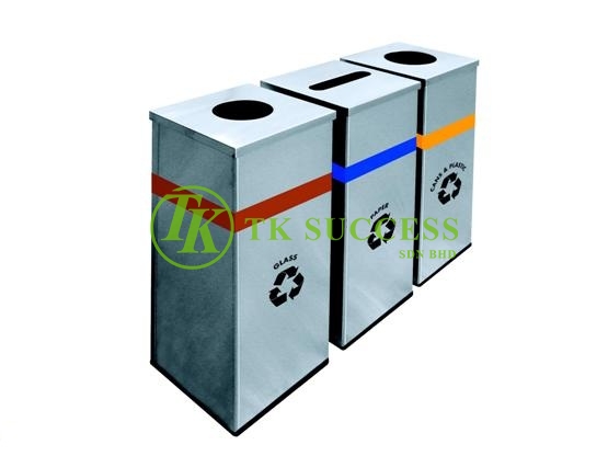 Stainless Steel Square Recycle Bin 127