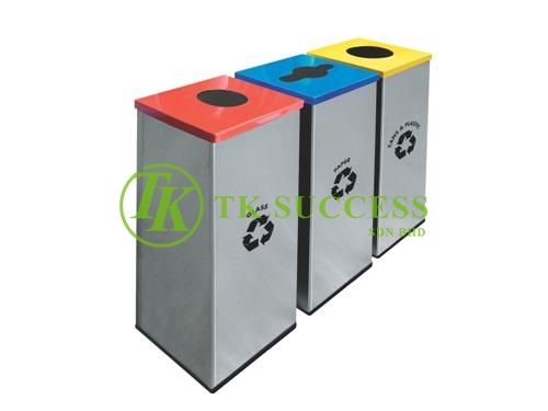 Stainless Steel Square Recycle Bins 128