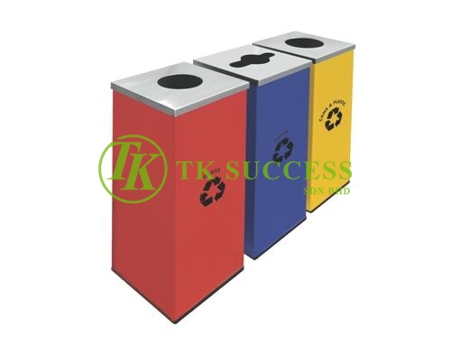 Stainless Steel Square Recycle Bins 129