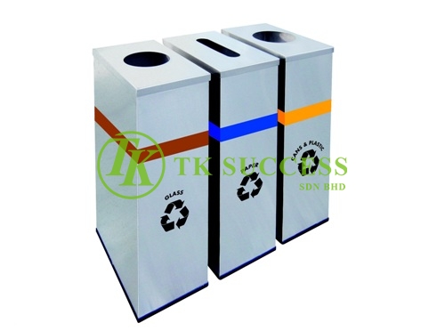 Stainless Steel Rectangular Recycle Bins 133