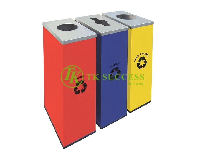 Stainless Steel Rectangular Recycle Bins 134