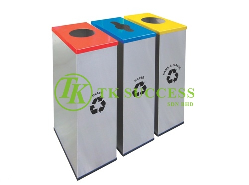 Stainless Steel Rectangular Recycle Bins 135