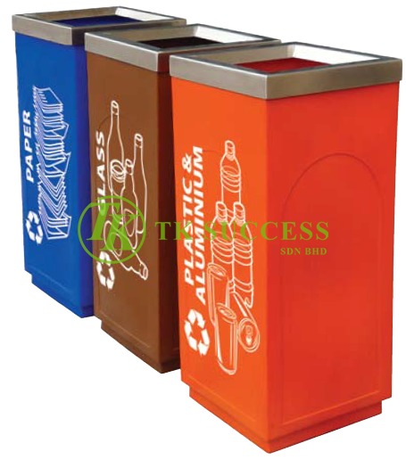 Recycle Bin Daisy 90 Open Top S/Steel Lid