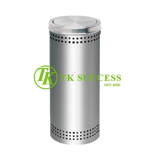 Stainless Steel Litter Bin c/w Flip Top