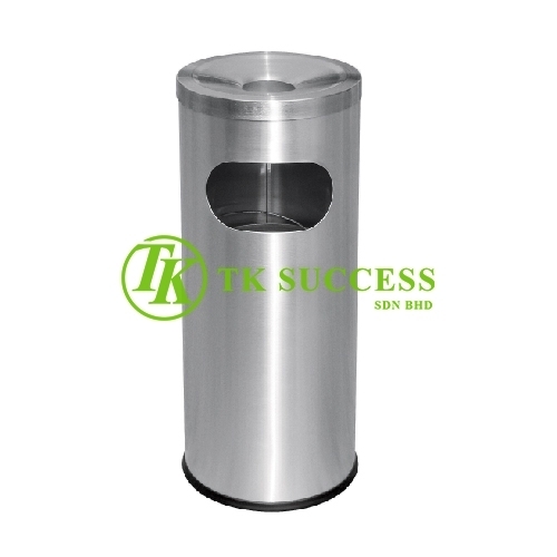 Stainless Steel Litter Bin c/w Ashtray Top