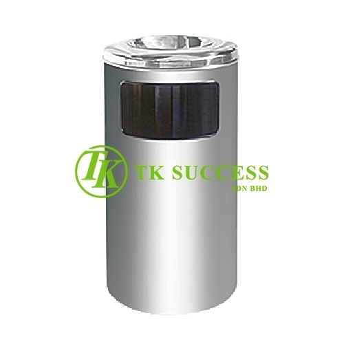 Stainless Steel Litter Bin c/w Ashtray Top