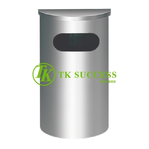 Stainless Steel Semi Round Bin c/w  Flat Top