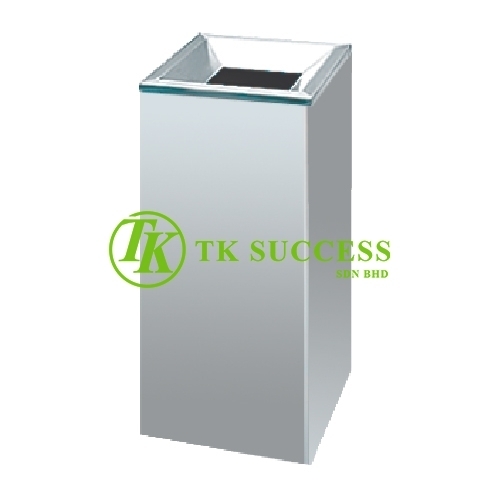 Stainless Steel Open Top Square Litter Bin