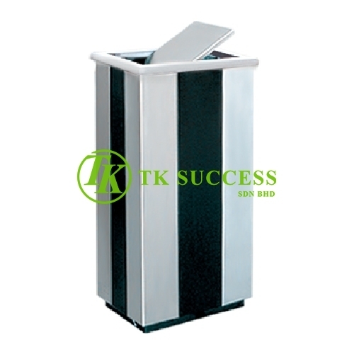 Stainless Steel Powder Coated Rectangular Flip Top Bin