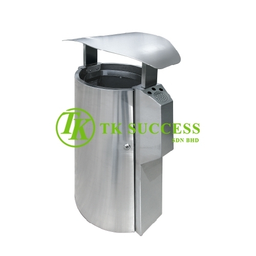 Stainless Steel Waste Bin c/w Open Top & Ashtray