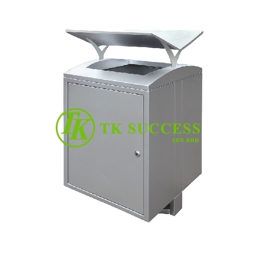 Stainless Steel Square Waste Bin c/w Open Top