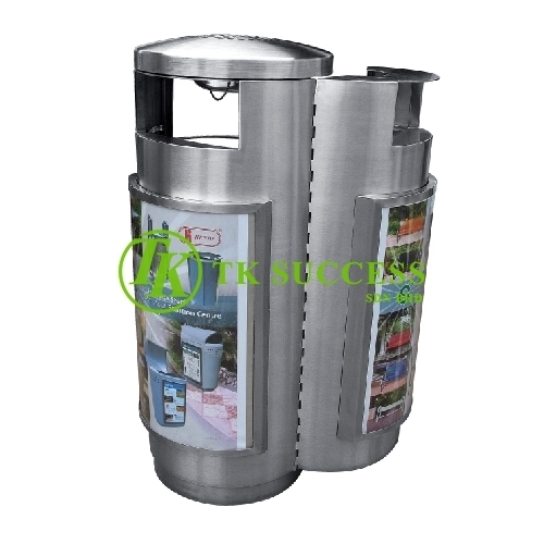 Stainless Steel Advertisment Bin