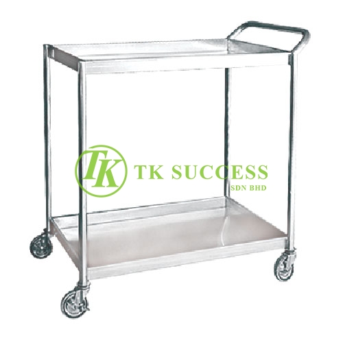 Stainless Steel 2 Tiers Trolley (Heavy Duty)