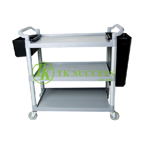 3 Tiers Utilities Cart (With Side Buckets)