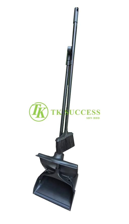 Black Self Closing Dustpan with Broom