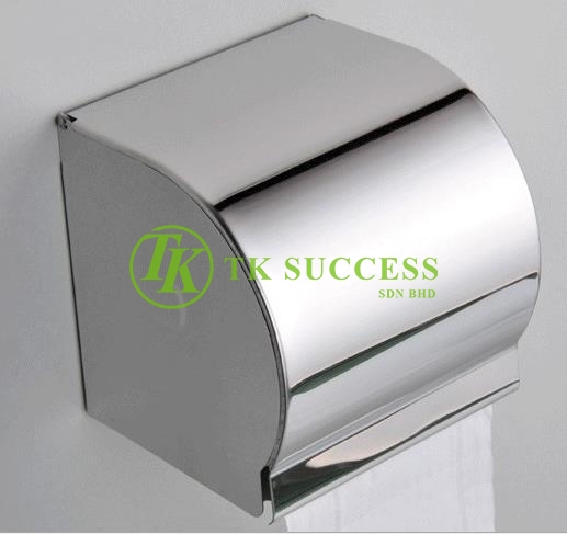 Stainless Steel Small Toilet Roll Tissue Dispenser (Full Cover)