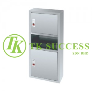 Stainless Steel 2 in 1 Paper Hand Towel Dispenser & Disposal Bin (Wall Mould)