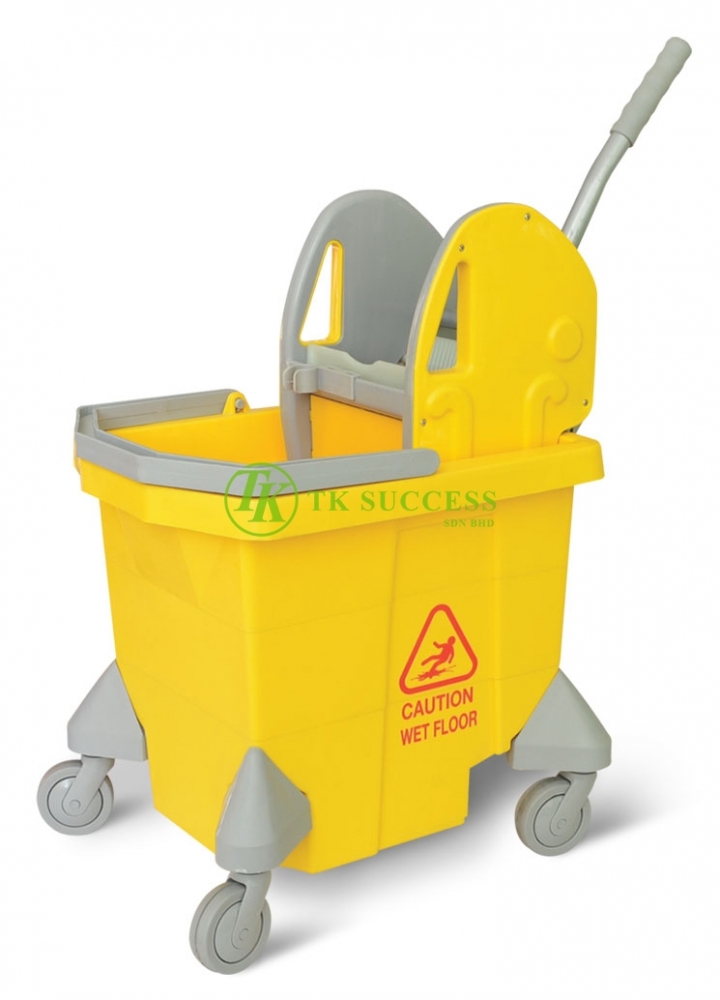 Anders 1033 Single Wringer Mop Bucket 32 (Down Press) Yellow