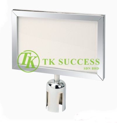 Stainless Steel A4 Horizontal Sign Board Frame (For Belt Q Up Stand)