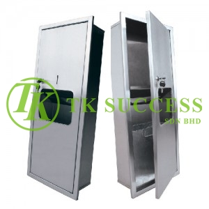 Stainless Steel 2 in 1 Paper Hand Towel Dispenser & Disposal Bin (Wall Recessed)