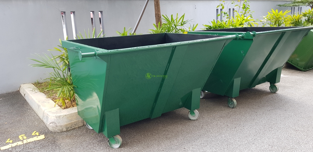 TOUGH-B Metal Leach Bin 1500 Litres (Green/ Blue)