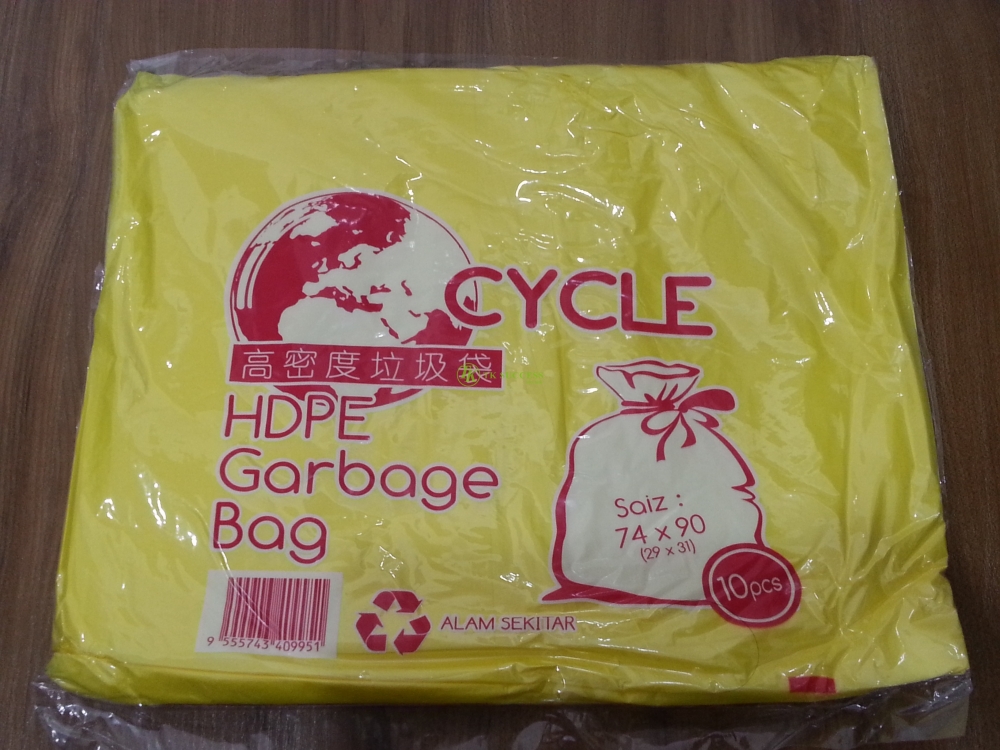 HDPE Garbage Bag L 74 X 90 cm ( Yellow/ Green/ White/ Blue )