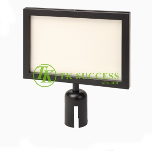 Black A4 Horinzontal Sign Board Frame (For Retractable Q Up Stand)