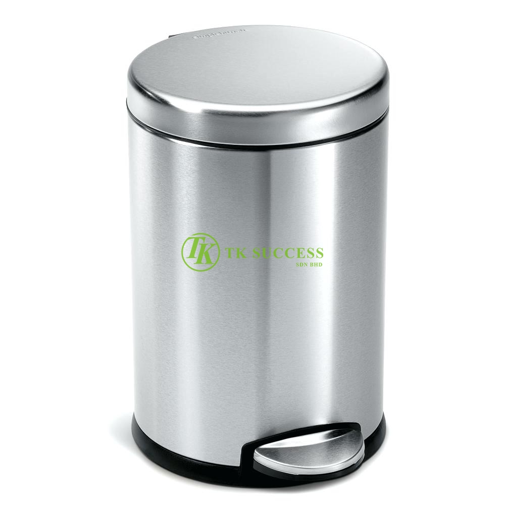 Stainless Steel Round Pedal Bin 12L