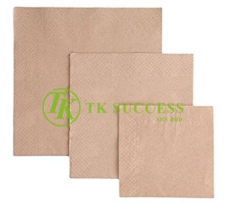 Brown Cocktail Napkins Tissue 1 Ply & 2 Ply