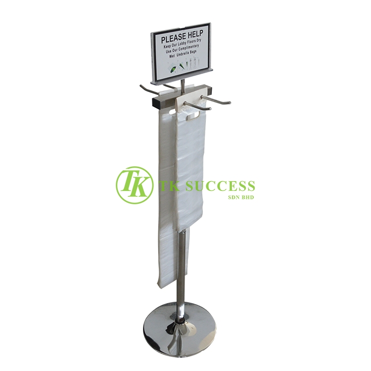 Stainless Steel Wet Umbrella Plastic Sleeve Stand