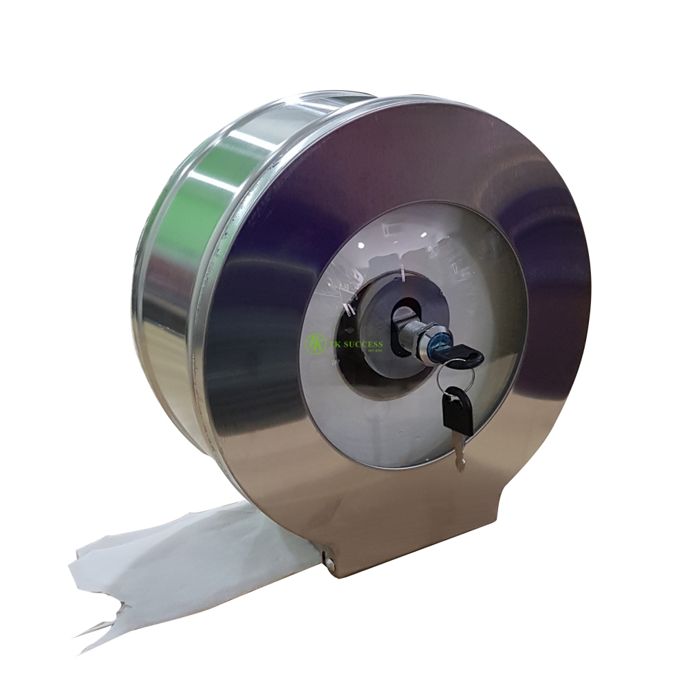 Stainless Steel Jumbo Roll Tissue Dispenser (Transparent)