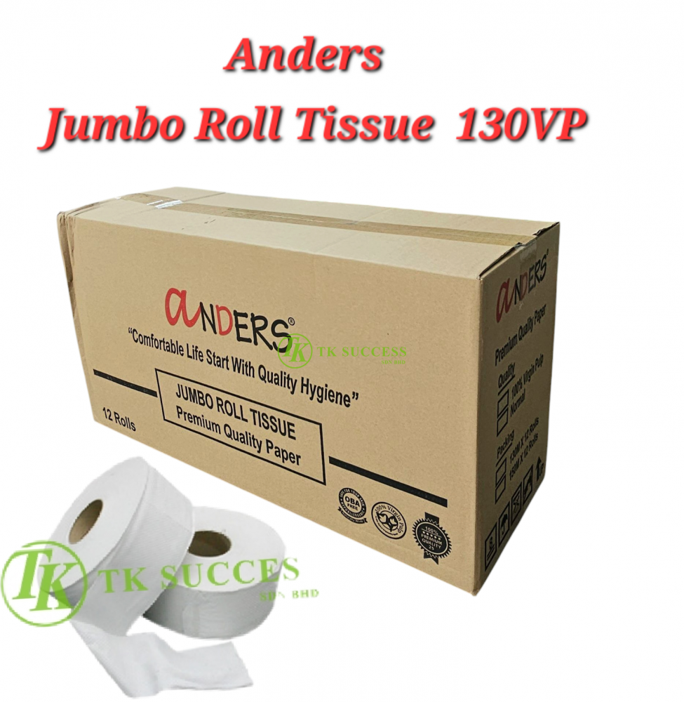 Anders Jumbo Roll Tissue 130 (Virgin Pulp)
