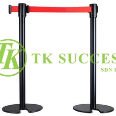 Black Stackable Retractable Belt Q-Up Stand