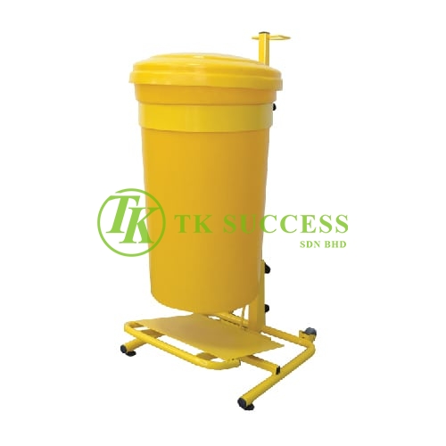 Mobile Clinical Waste Pedal Bin 45L (c/w Powder Coated Trolley)