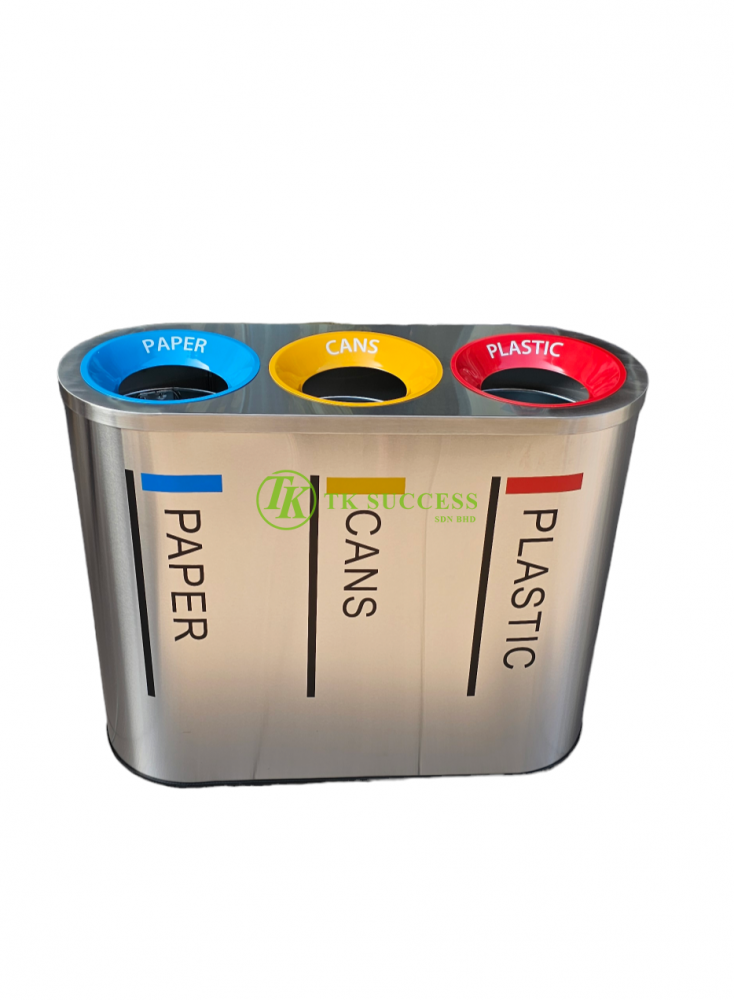 Stainless Steel Recycle Bin 3 in 1