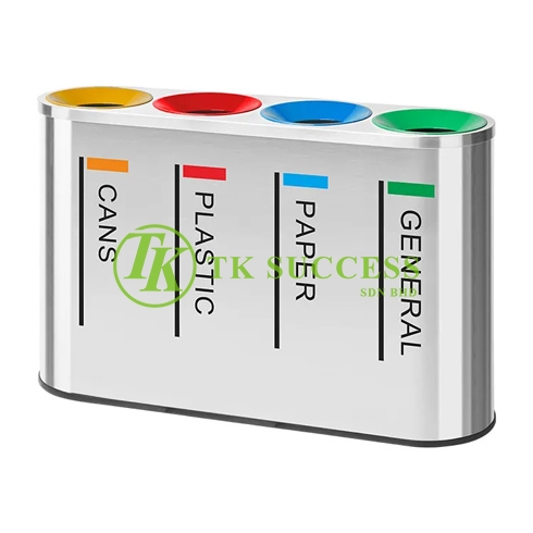 Stainless Steel Recycle Bin 4 in 1