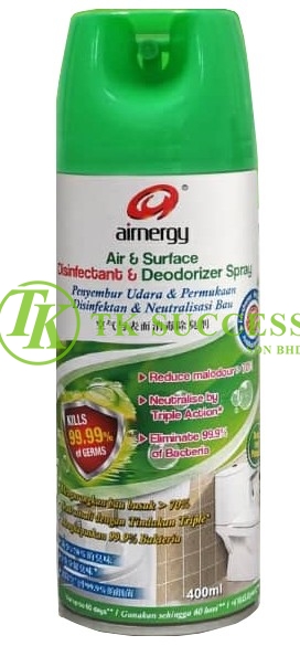 Airnergy Air & Surface Disinfectant & Deodorizer Spray 400ml