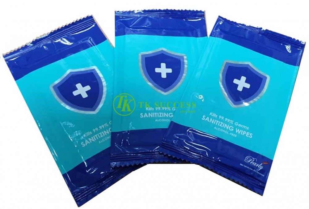 Non alcoholic wet shop wipes