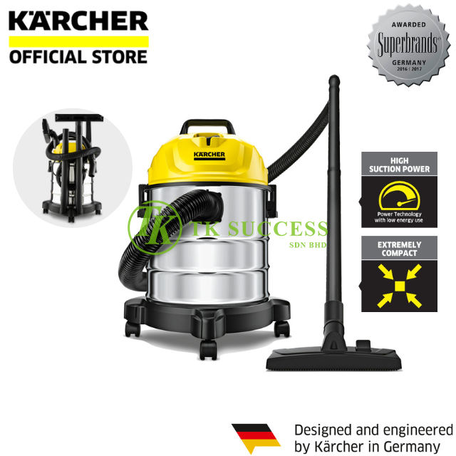 Karcher Stainless Steel Wet and Dry Vacuum Cleaner 18L (Germany)