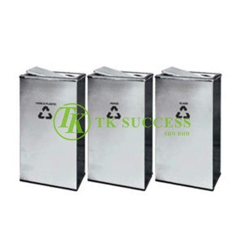 Stainless Steel Rectangular Recycle Flip bin 155