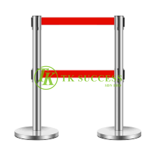 Stainless Steel Retractable Double Belt Q-Up Stand